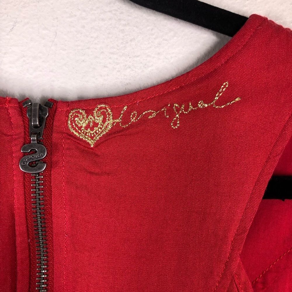 Desigual Multicolored Red Abstract Sleeveless Dre… - image 6